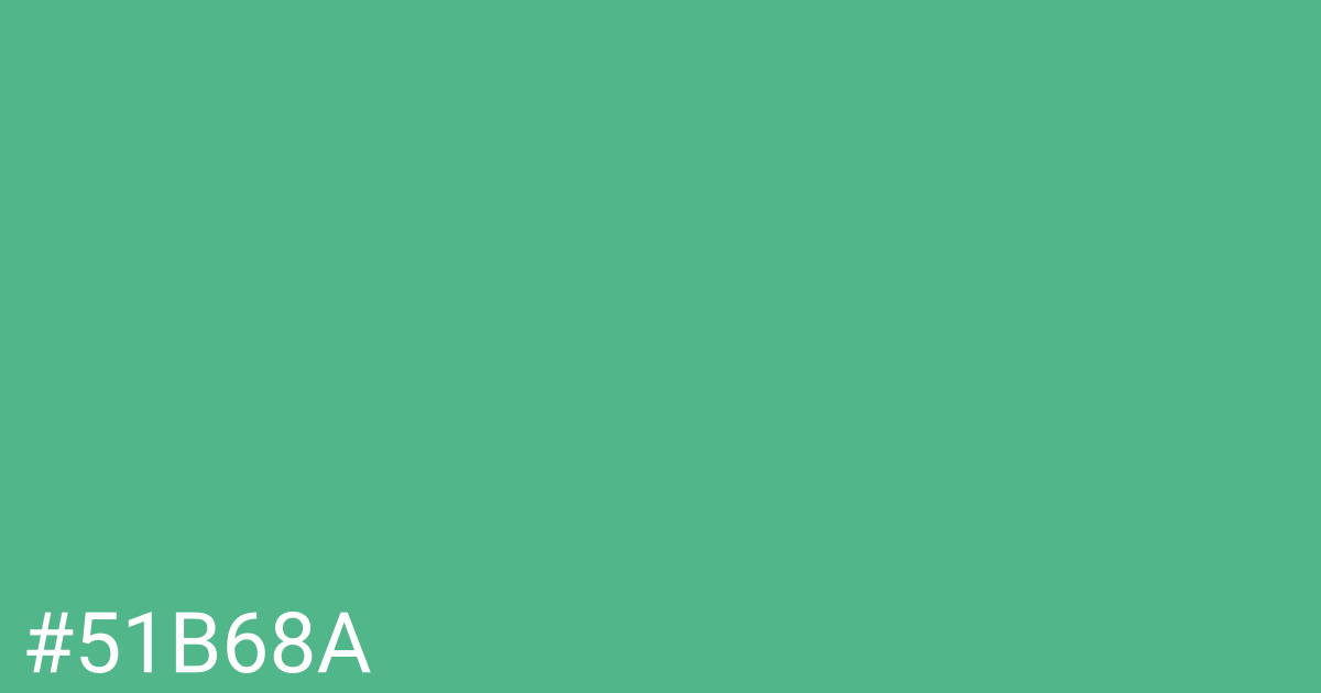 Hex color #51b68a graphic