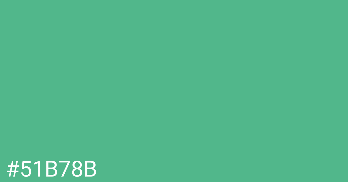 Hex color #51b78b graphic