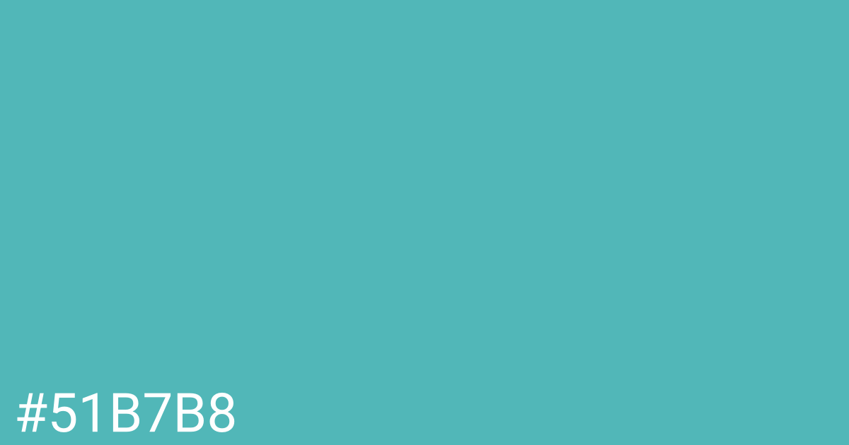 Hex color #51b7b8 graphic