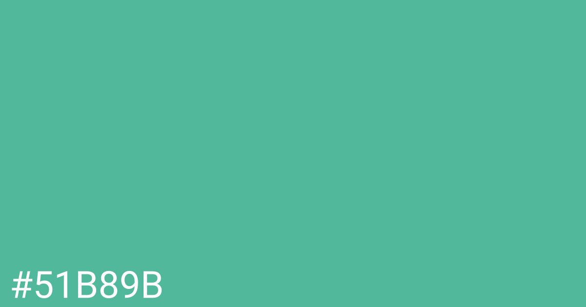 Hex color #51b89b graphic