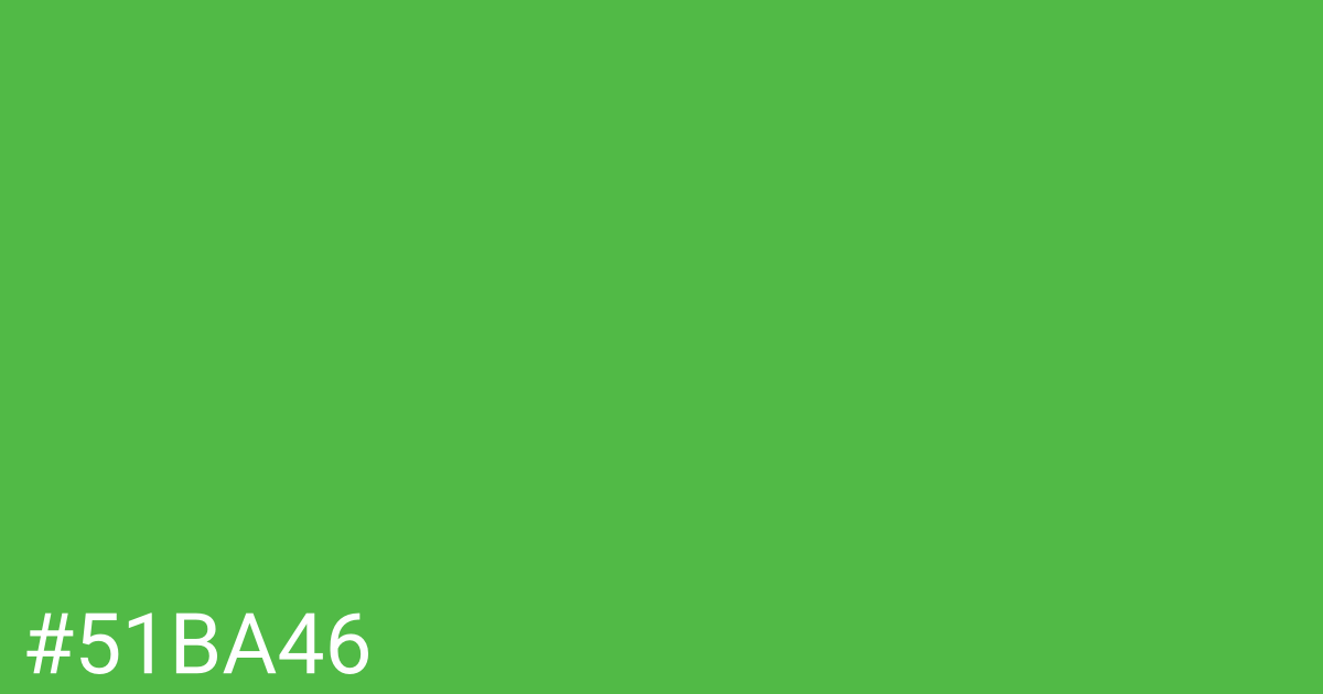 Hex color #51ba46 graphic
