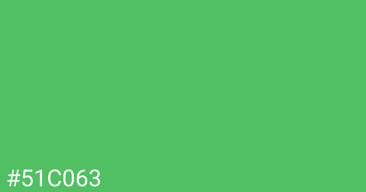 Hex color #51c063 graphic