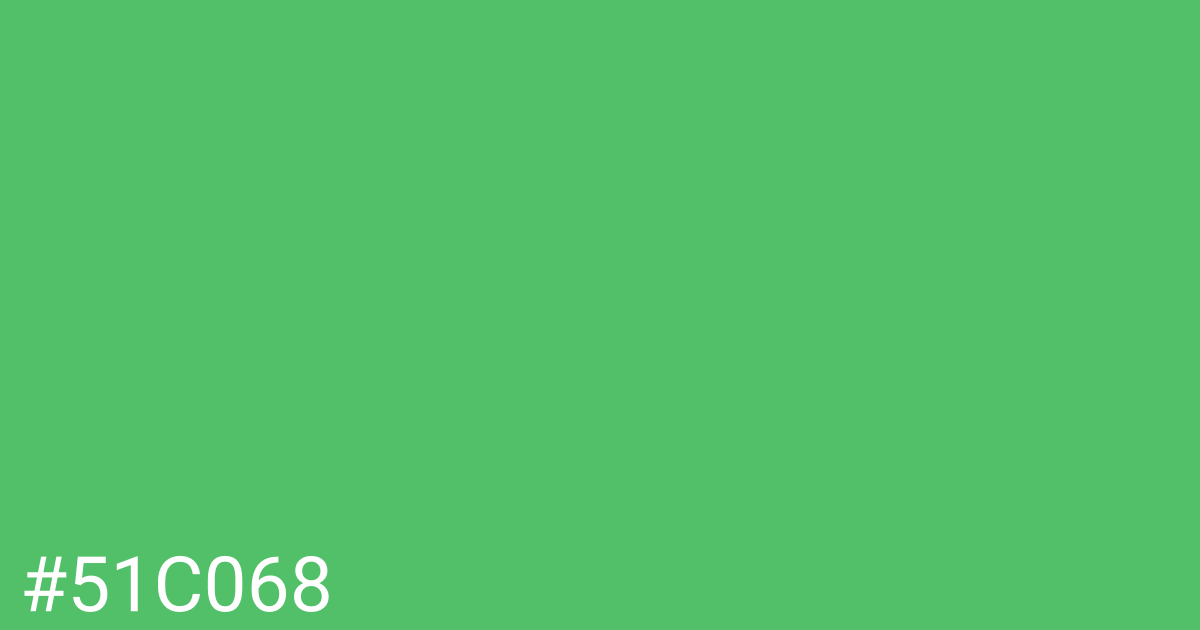 Hex color #51c068 graphic