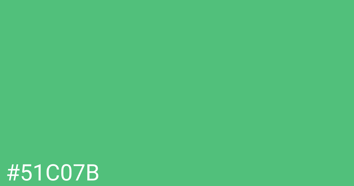 Hex color #51c07b graphic