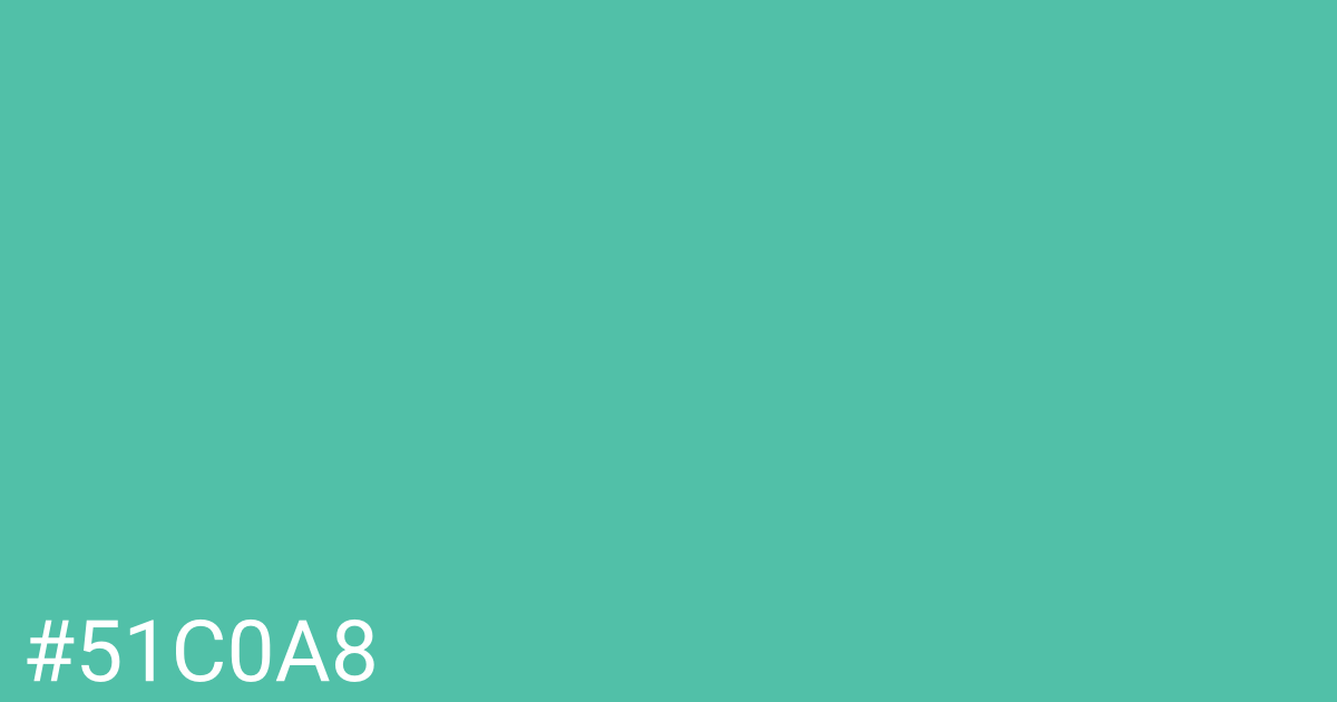 Hex color #51c0a8 graphic