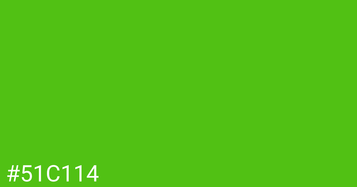 Hex color #51c114 graphic