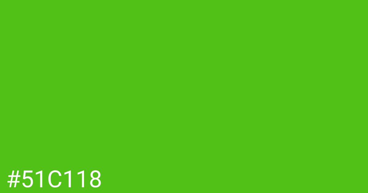 Hex color #51c118 graphic