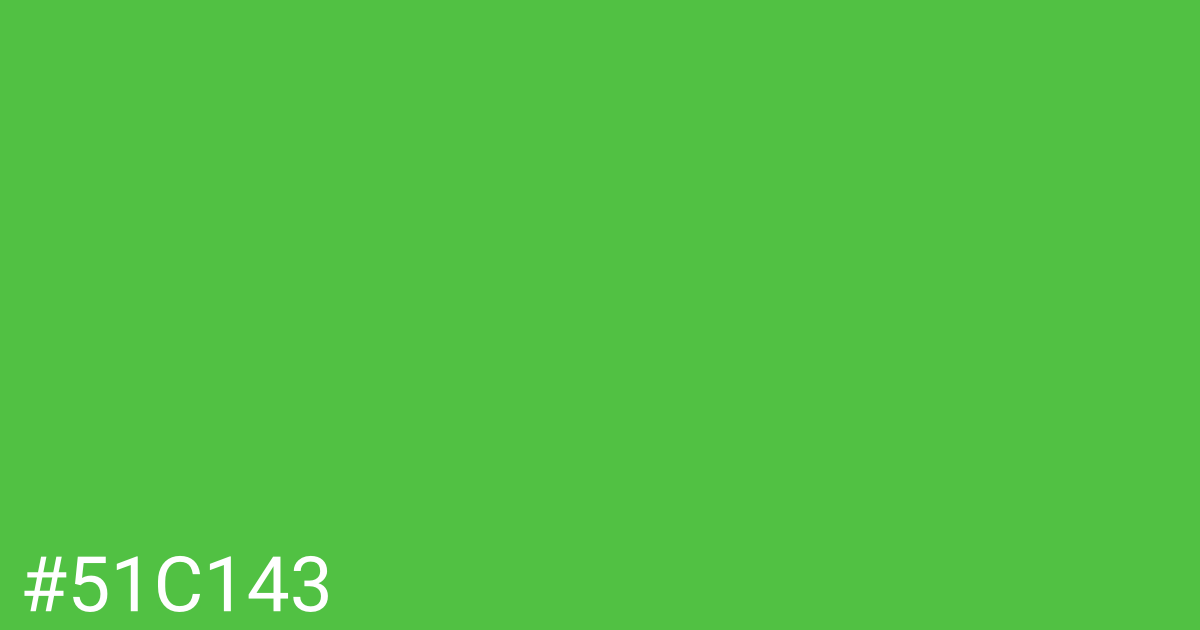 Hex color #51c143 graphic