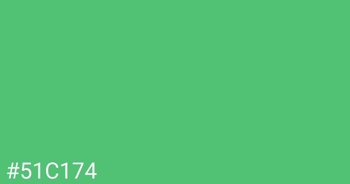 Hex color #51c174 graphic