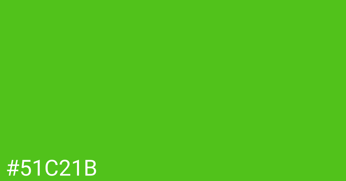 Hex color #51c21b graphic