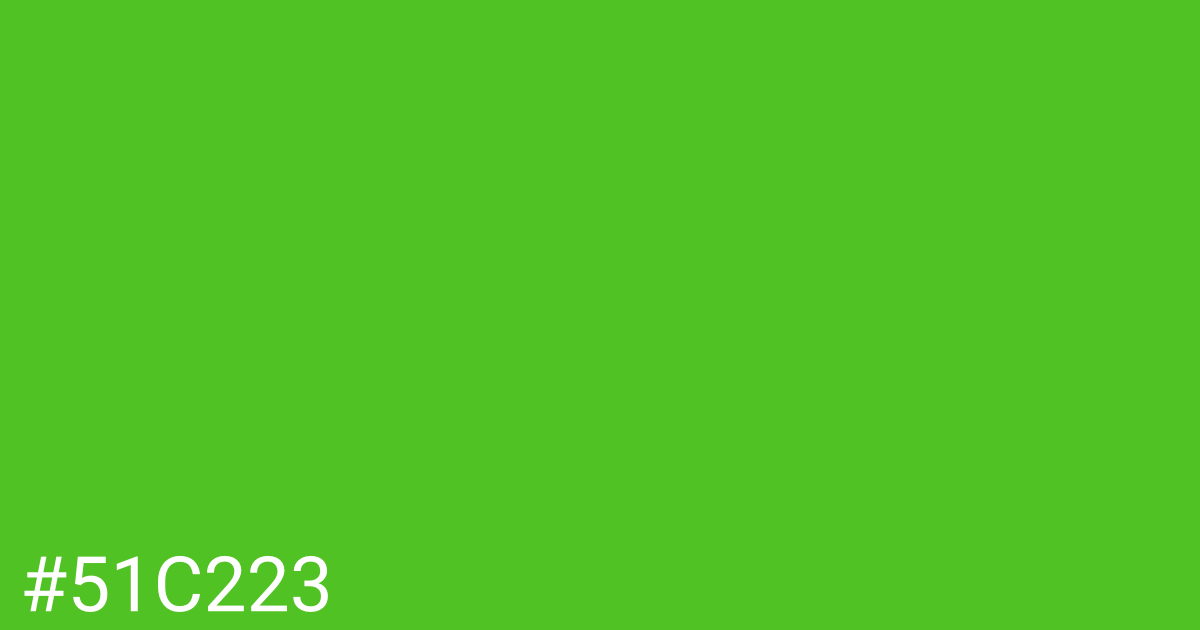 Hex color #51c223 graphic