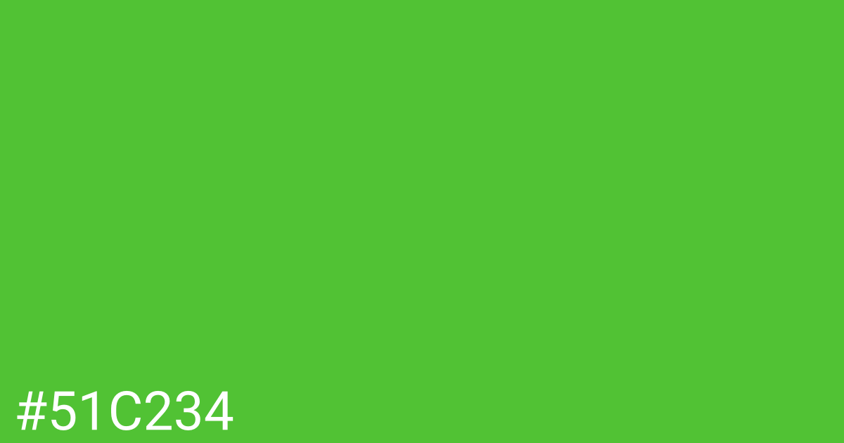 Hex color #51c234 graphic