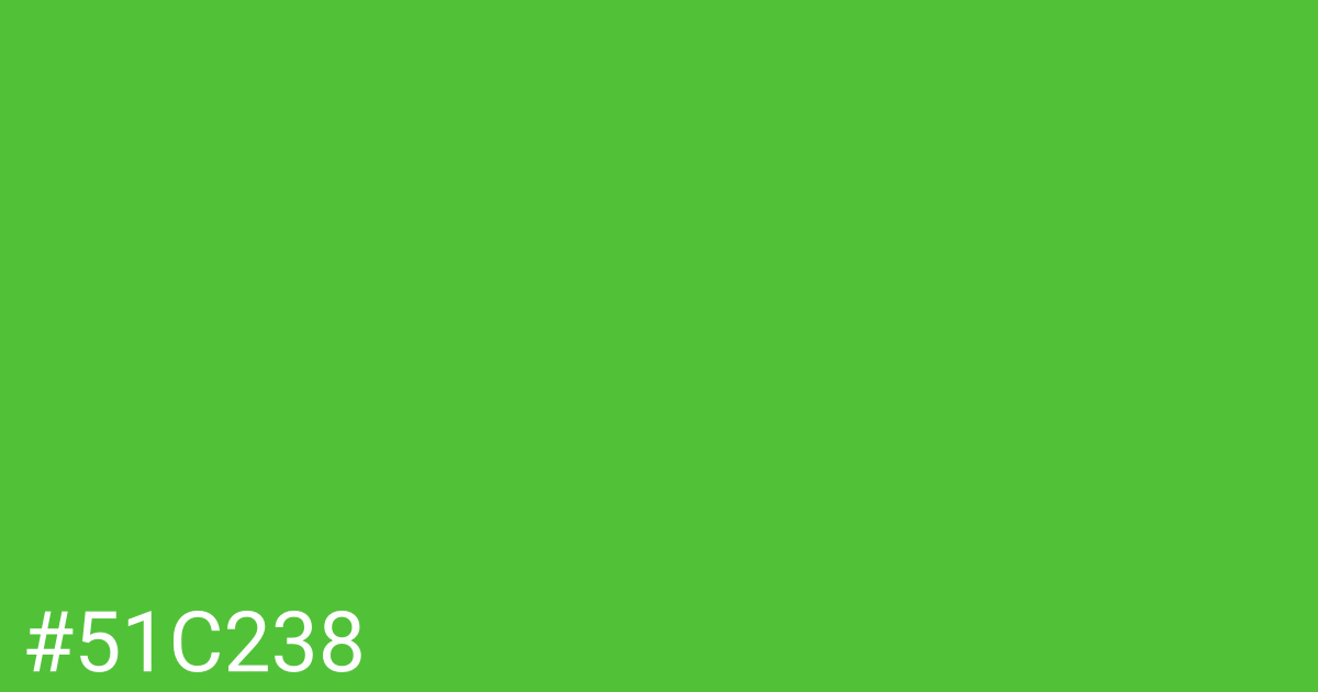 Hex color #51c238 graphic