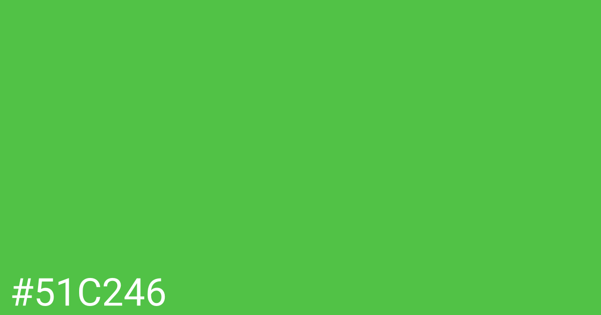Hex color #51c246 graphic