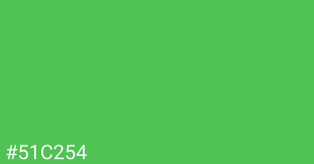 Hex color #51c254 graphic