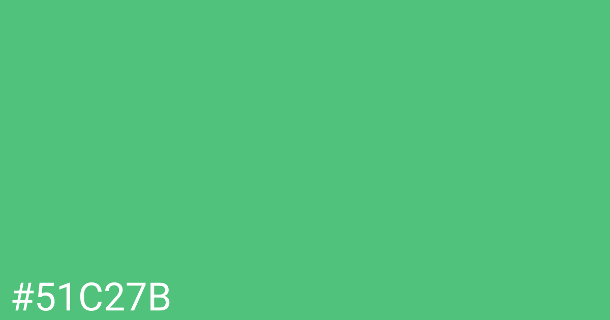 Hex color #51c27b graphic