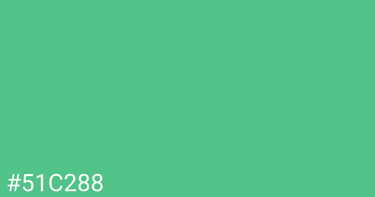 Hex color #51c288 graphic