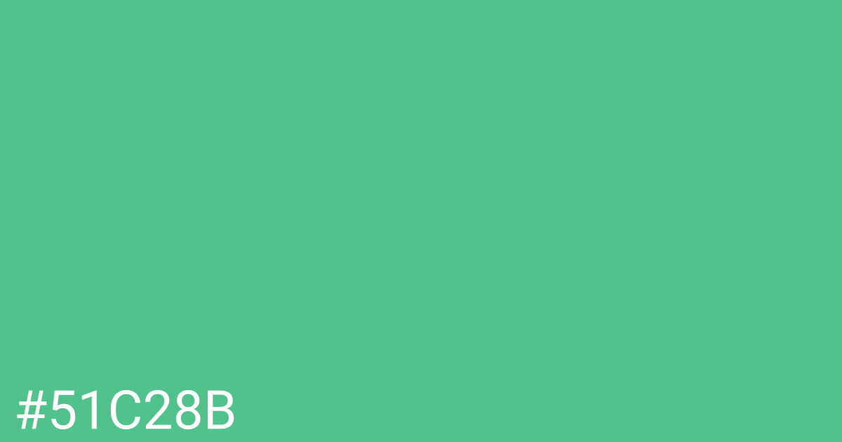 Hex color #51c28b graphic