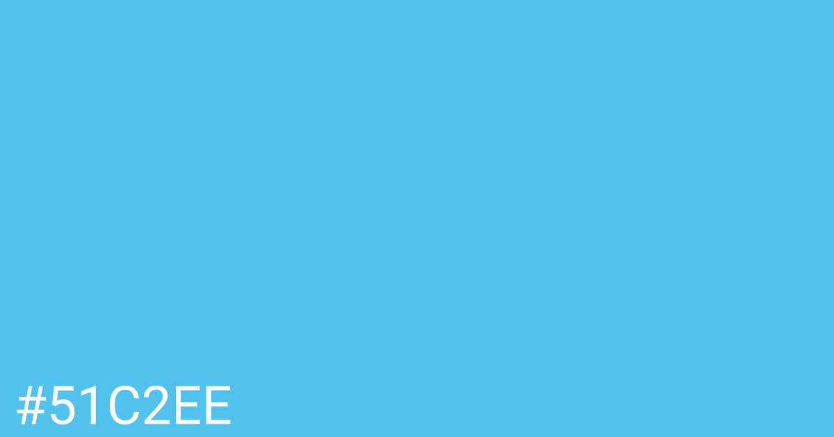 Hex color #51c2ee graphic
