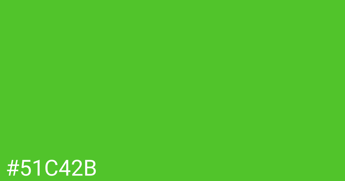 Hex color #51c42b graphic