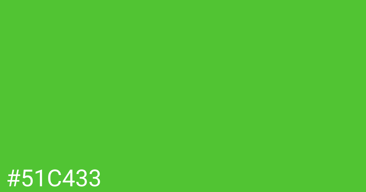 Hex color #51c433 graphic