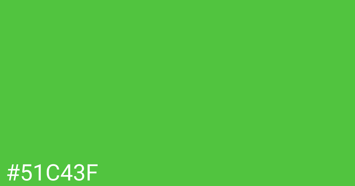 Hex color #51c43f graphic