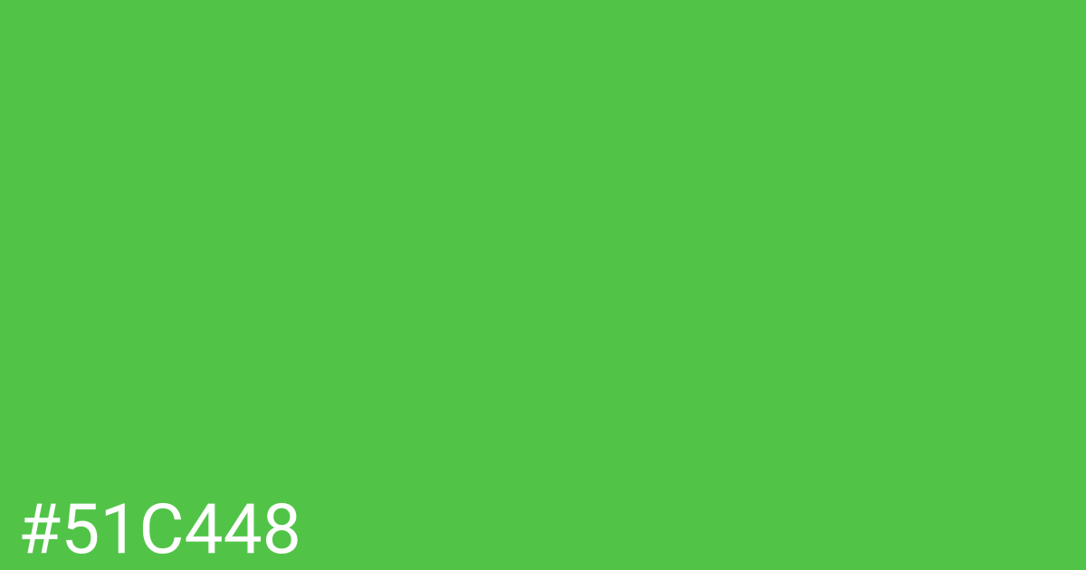 Hex color #51c448 graphic