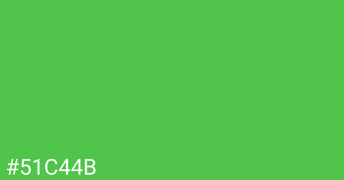 Hex color #51c44b graphic