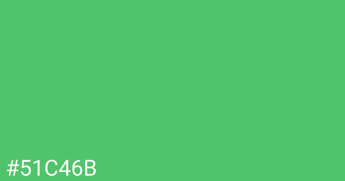 Hex color #51c46b graphic