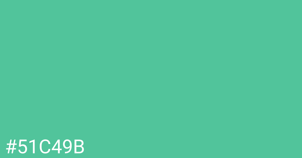 Hex color #51c49b graphic