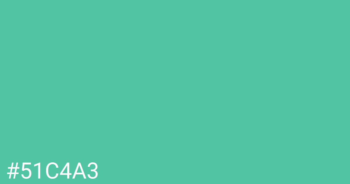 Hex color #51c4a3 graphic