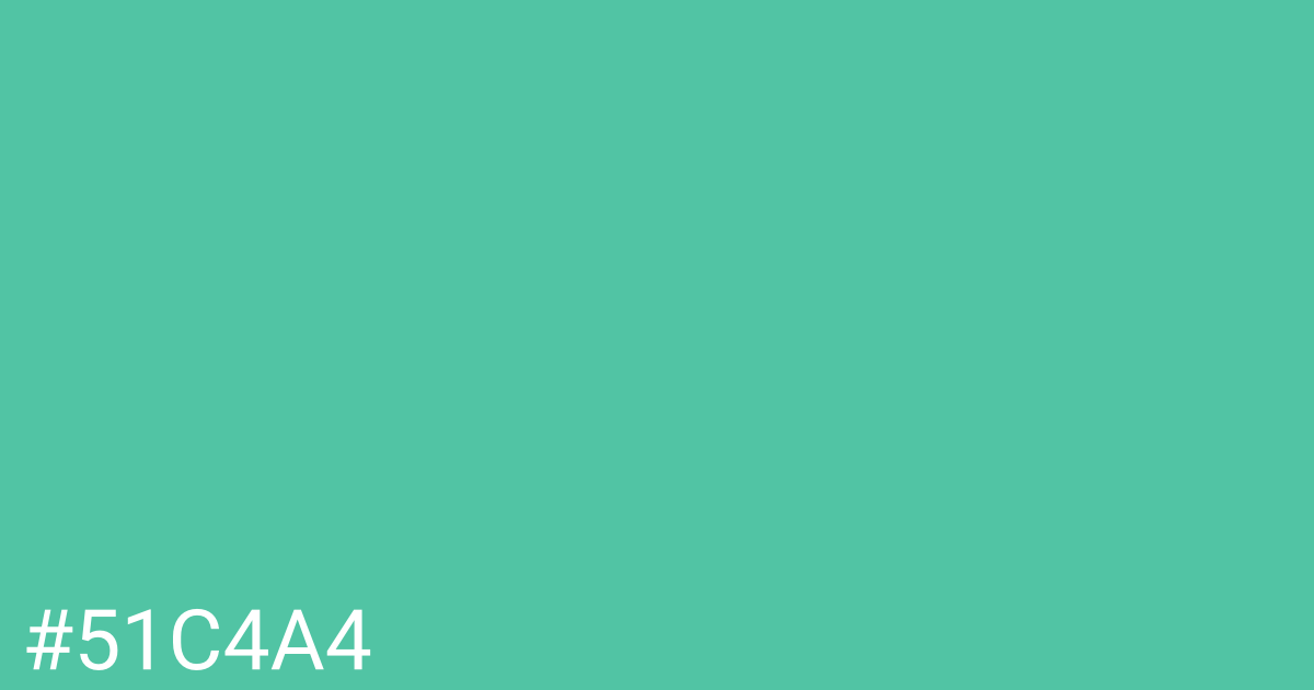 Hex color #51c4a4 graphic