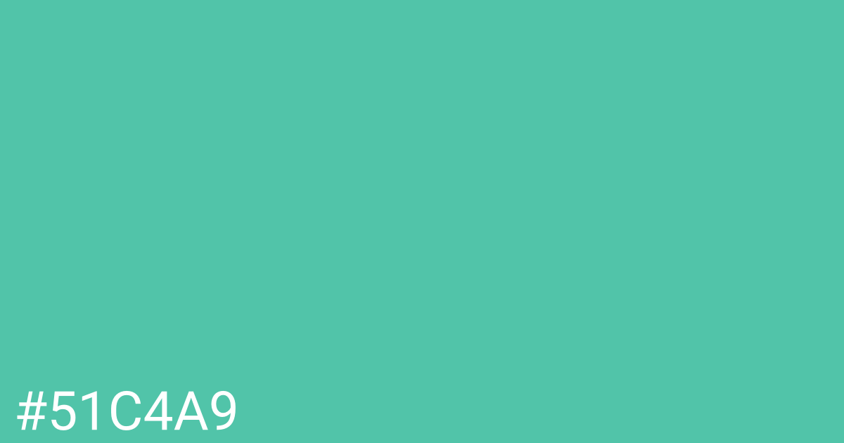 Hex color #51c4a9 graphic