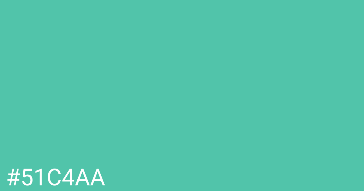 Hex color #51c4aa graphic