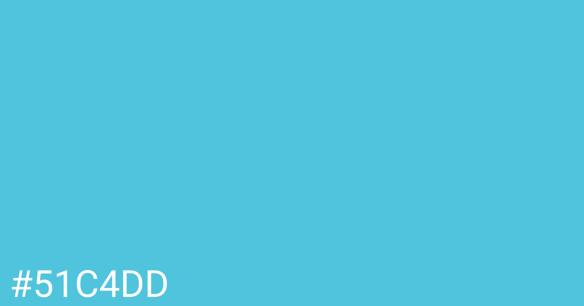 Hex color #51c4dd graphic