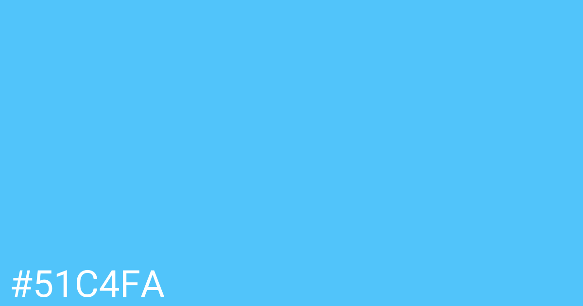 Hex color #51c4fa graphic