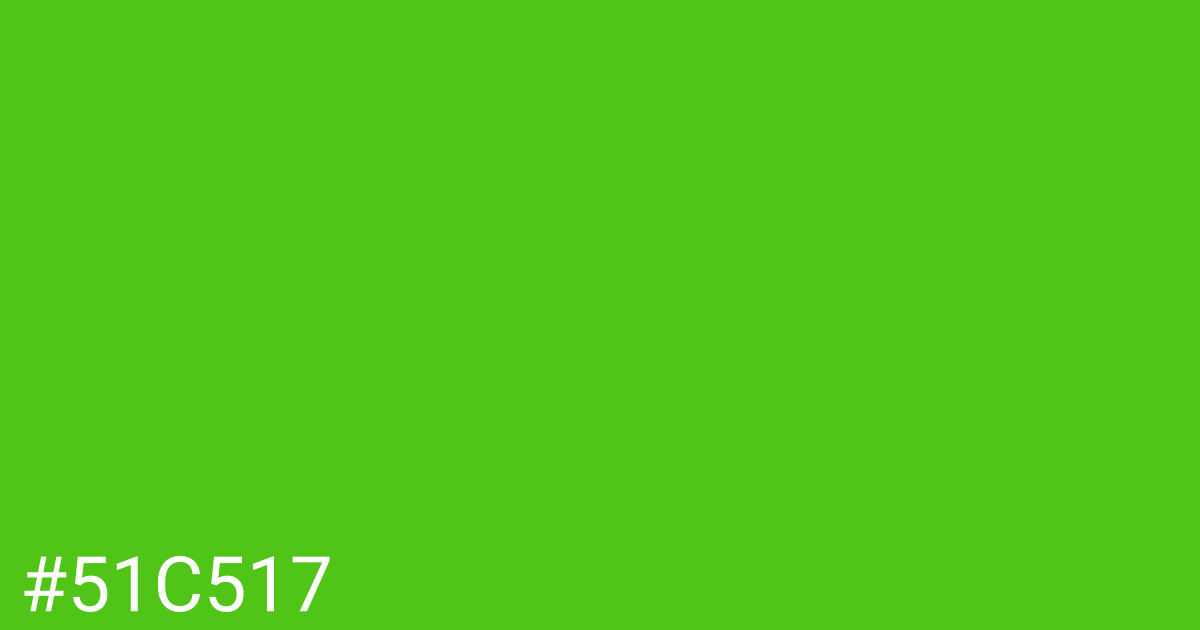 Hex color #51c517 graphic