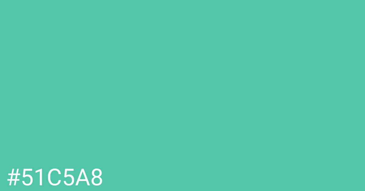 Hex color #51c5a8 graphic