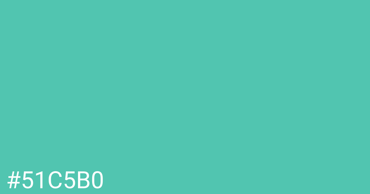 Hex color #51c5b0 graphic