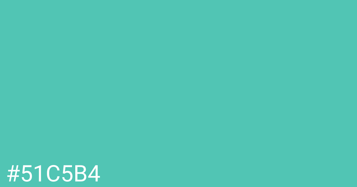 Hex color #51c5b4 graphic