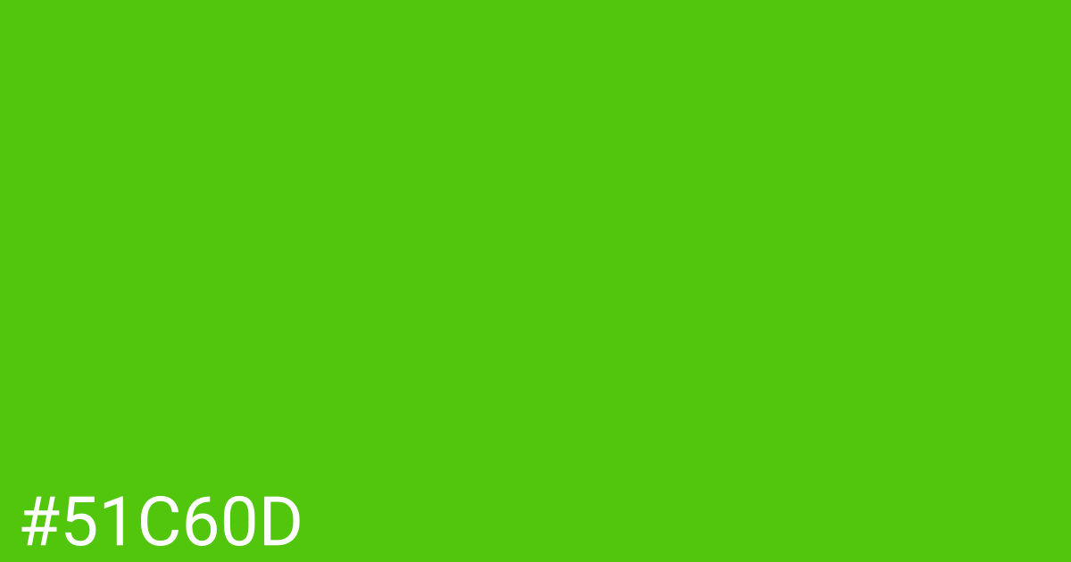 Hex color #51c60d graphic