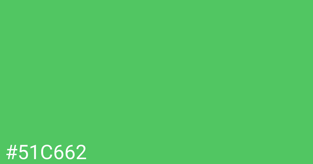 Hex color #51c662 graphic