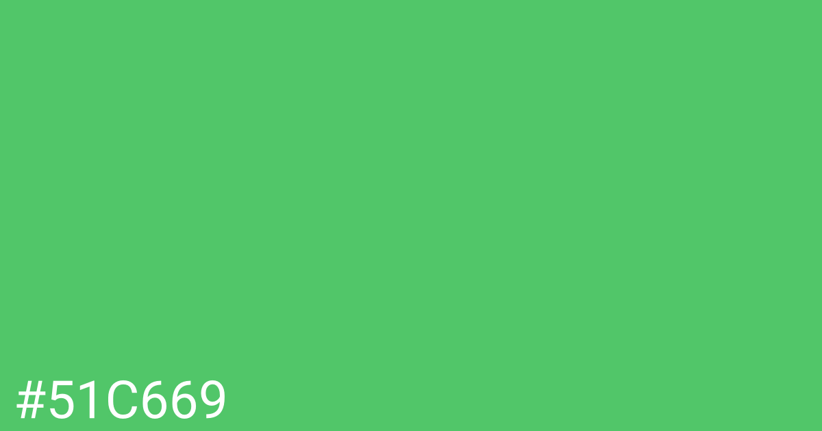 Hex color #51c669 graphic