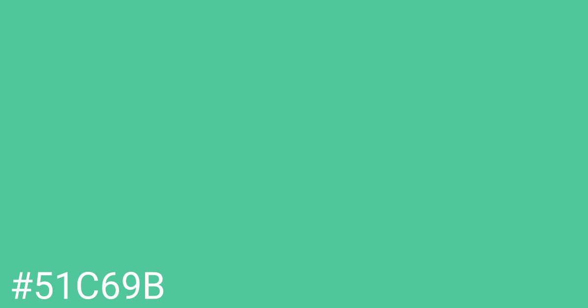 Hex color #51c69b graphic