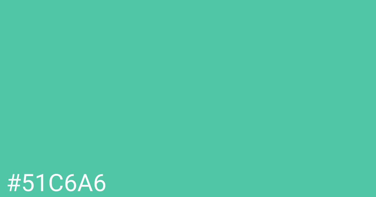 Hex color #51c6a6 graphic