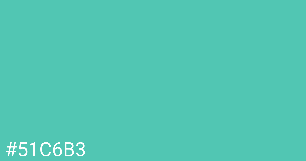 Hex color #51c6b3 graphic