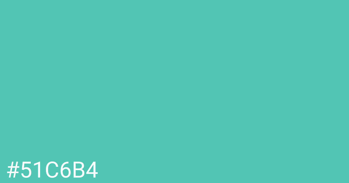 Hex color #51c6b4 graphic