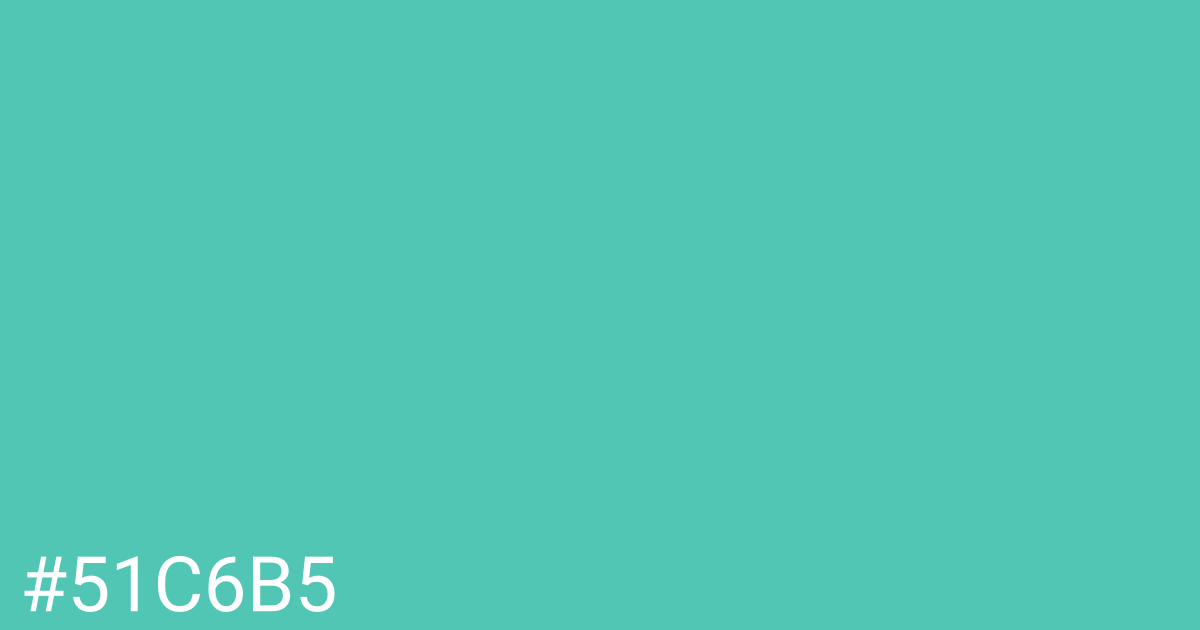 Hex color #51c6b5 graphic