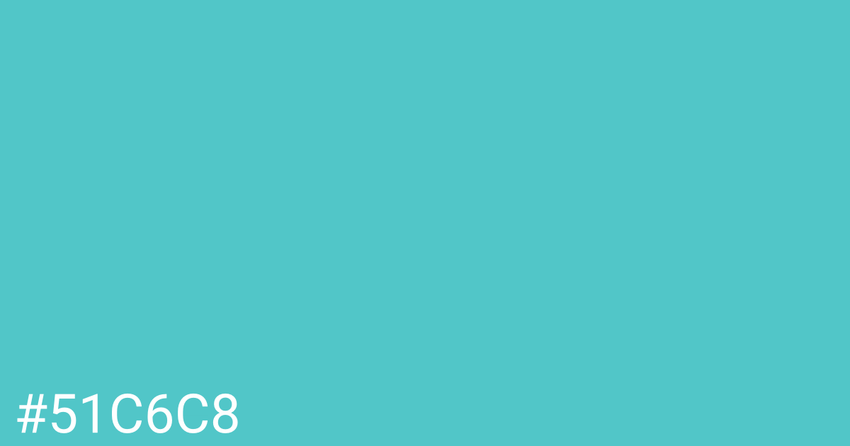 Hex color #51c6c8 graphic