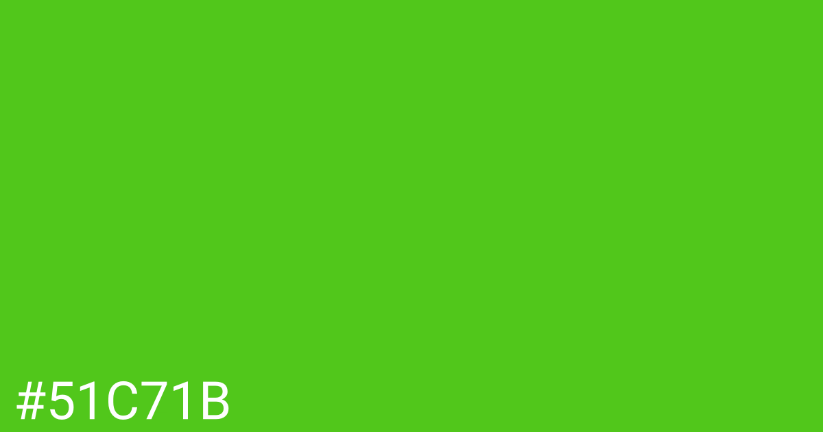 Hex color #51c71b graphic